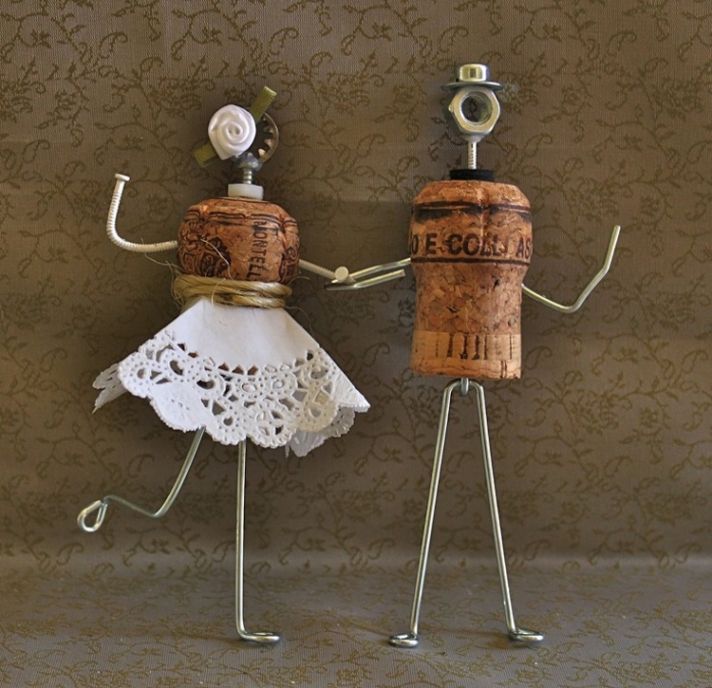 Wine Cork Wedding Topper