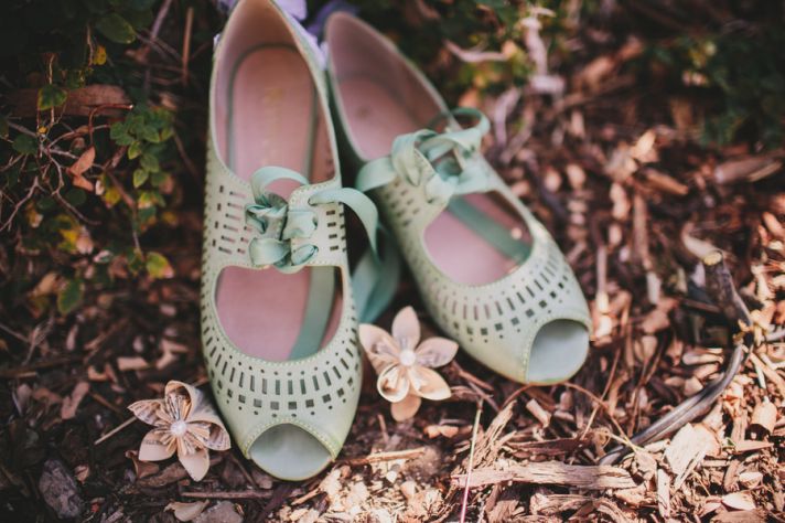 Mint Shoes for Wedding Day