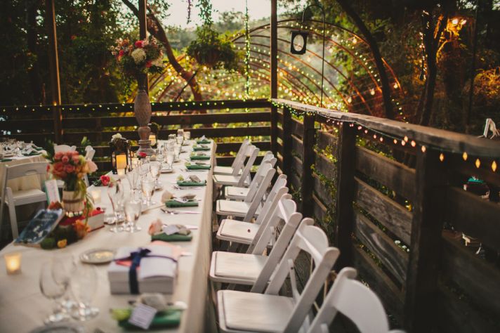 Table Setting for Outdoor Wedding Reception