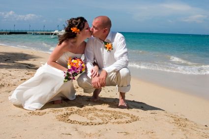 A sunkissed beach wedding