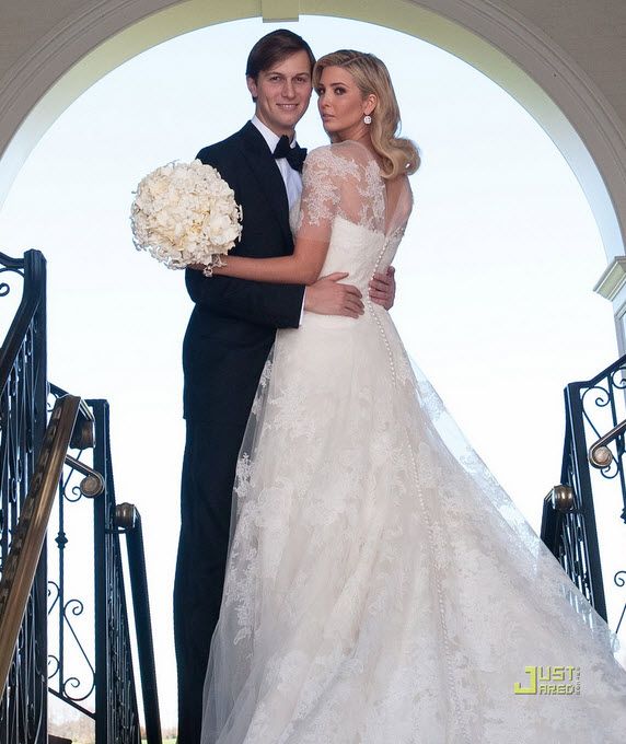 Ivanka Trump was stunning in her classic ivory lace Vera Wang wedding dress