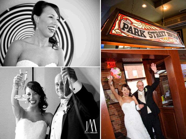 Low-key reception venue- a local tavern that shut its doors for a private night full of fun