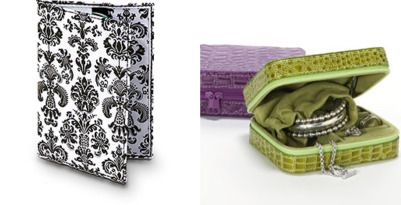 This jewelry box and passport cover are perfect for your honeymoon travels.