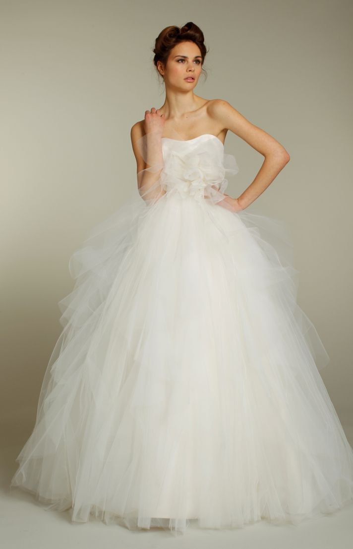 Romantic tulle strapless ball gown wedding dress from Fall 2011 Blush bridal collection