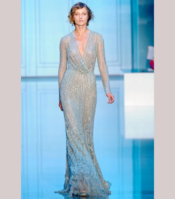 Romantic lace wedding dress by Elie Saab
