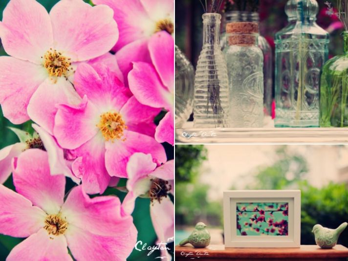 Outdoor wedding reception with bohemian vibe