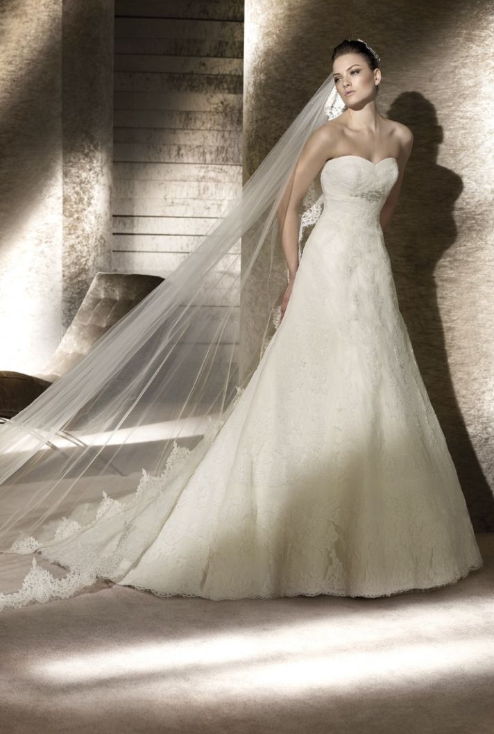 A-line lace San Patrick wedding dress, 2012 bridal gowns