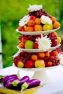 Fruit Wedding Cake by Nickles Photography