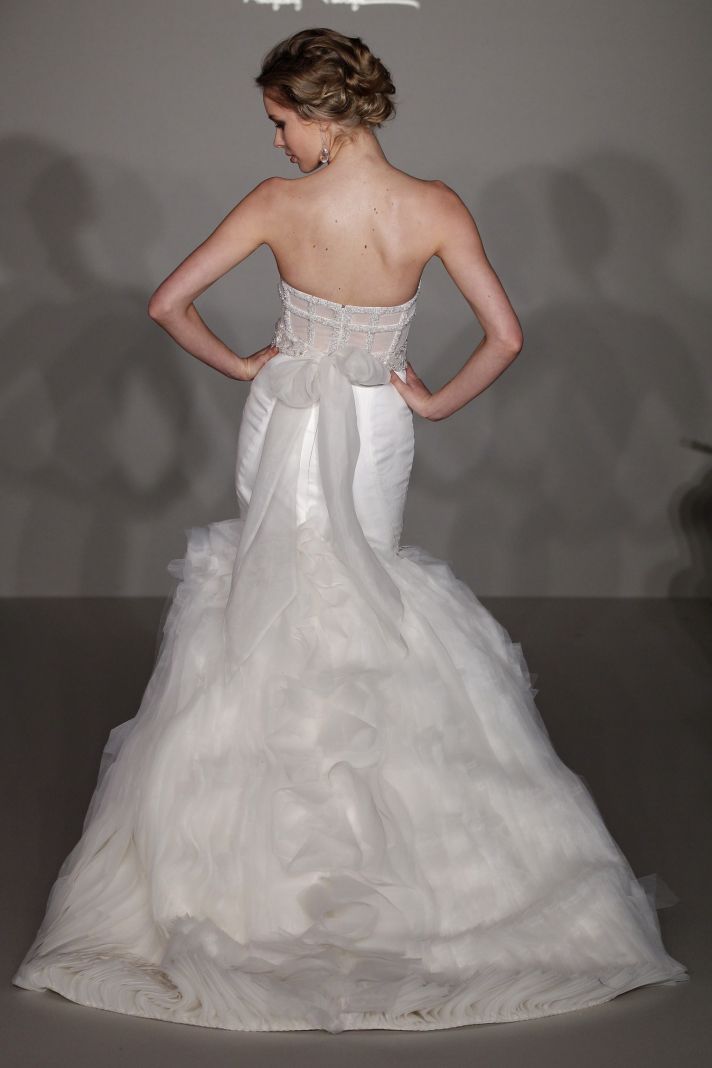 Hayley Paige 2012 wedding dress- drop-waist mermaid with beaded bridal belt