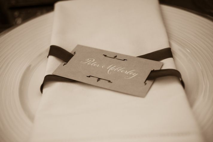 elegant wedding reception place setting