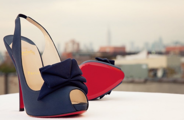navy blue christian louboutin wedding shoes
