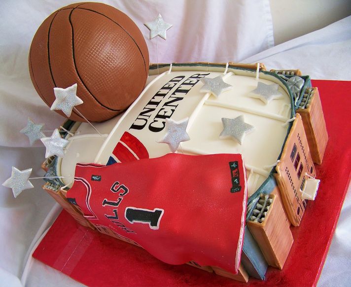 grooms wedding cake chicago bulls