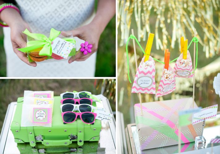 neon wedding inspiration outdoor bridal shower