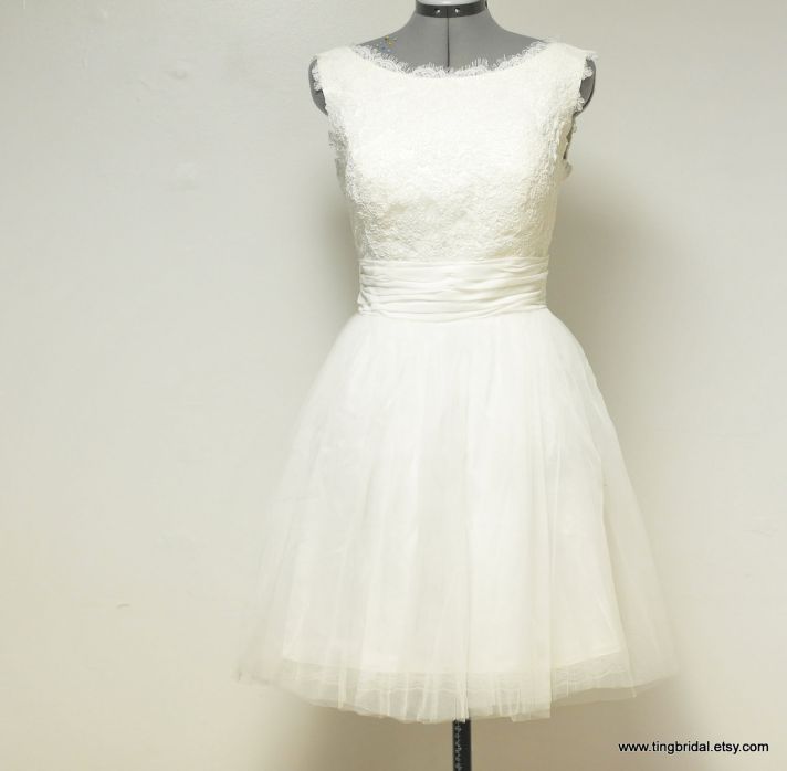 lovely lace LWDs for the brides wedding reception look tulle lace