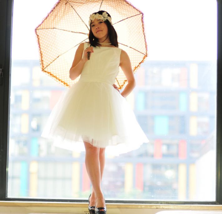 lovely lace LWDs for the brides wedding reception look tulle lace