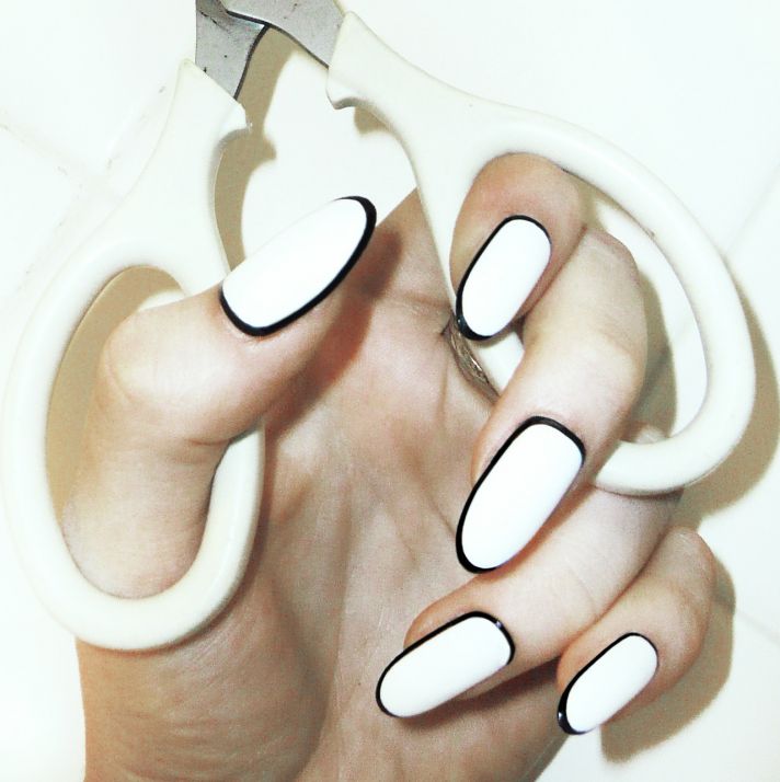 wedding worthy manicures for the fashion forward bride white black