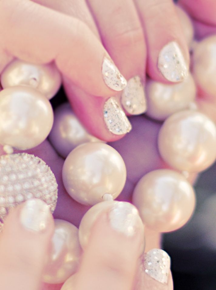 wedding worthy manicures for the fashion forward bride white gold 3