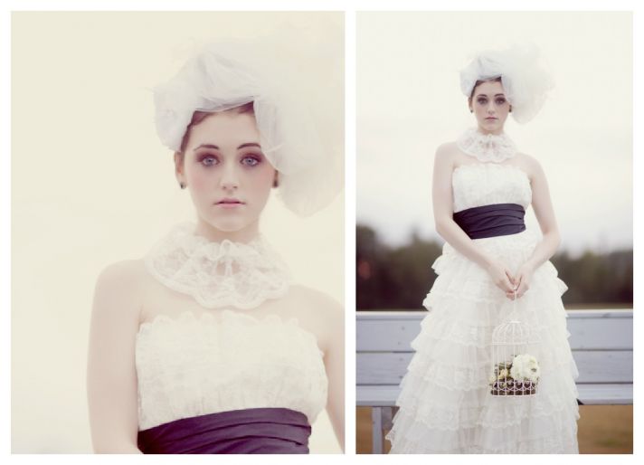 vintage lace wedding dress haute couture bride 1