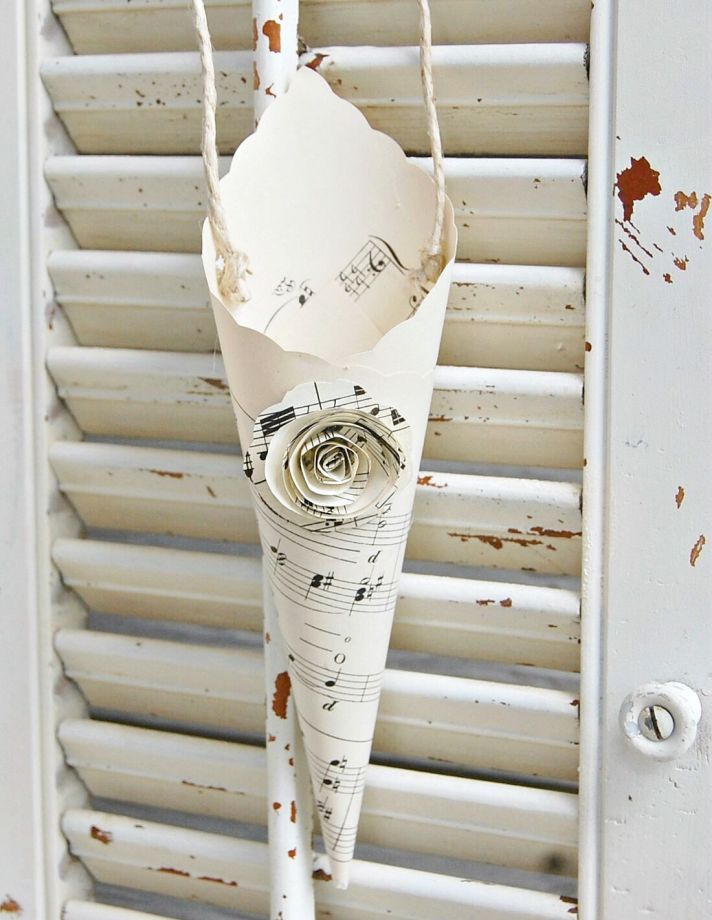 music themed wedding accessories ceremony reception decor paper cones