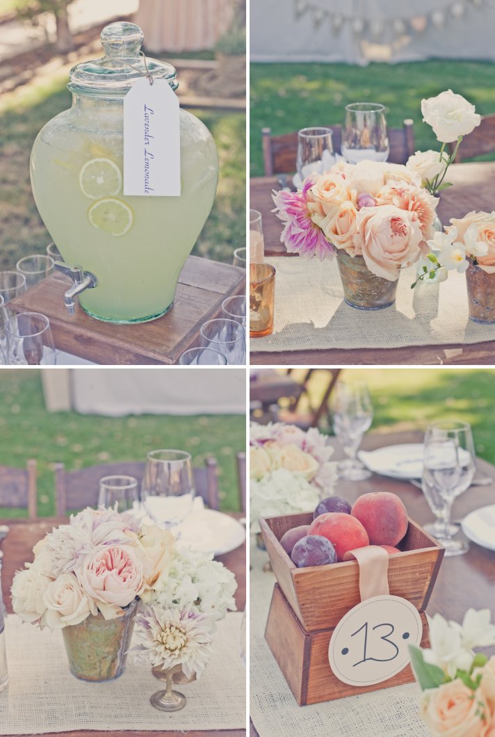elegant outdoor wedding romantic colors peach lavender weddings reception centerpieces 2