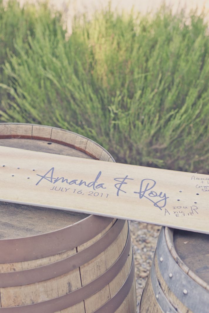 elegant real weddings lavender peach wedding colors unique guest book idea 2