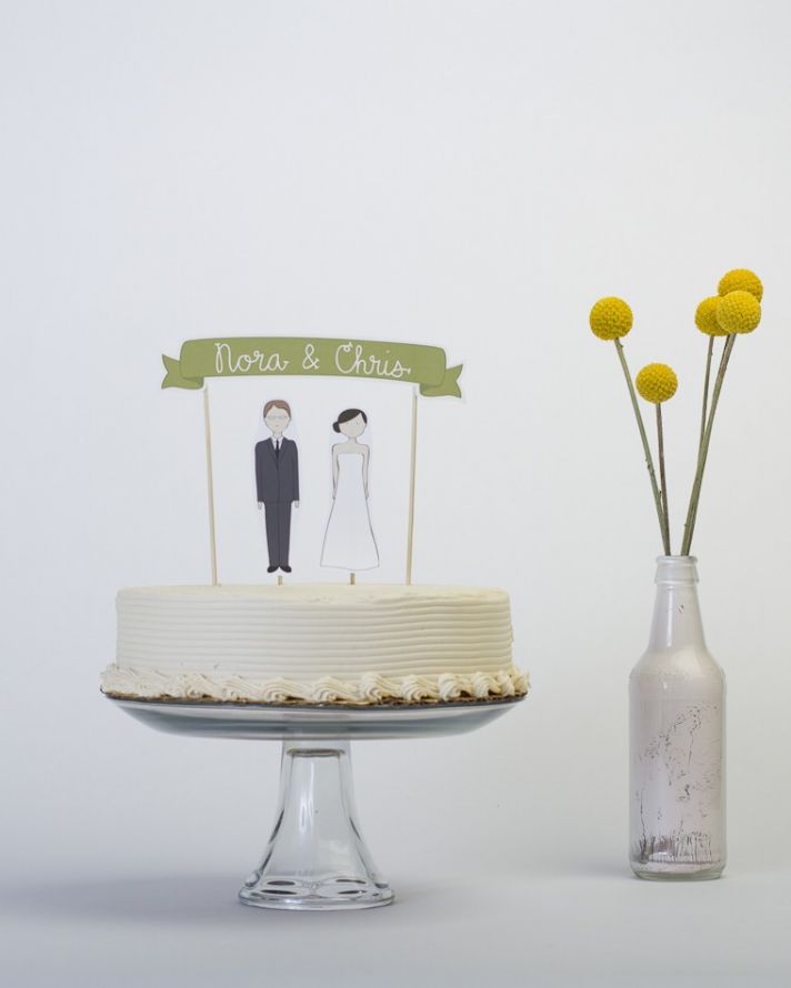 creative wedding cake toppers on Etsy Pinterest 1