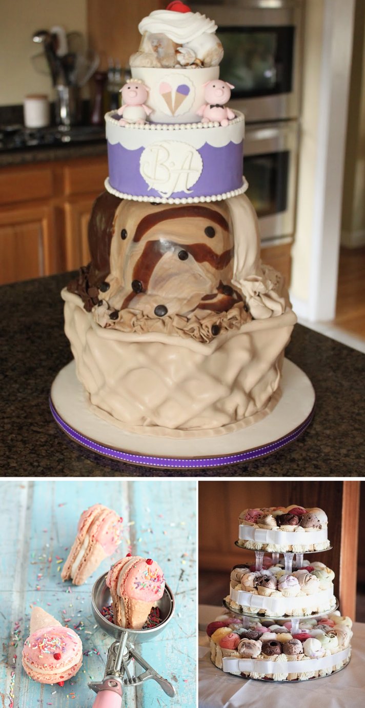 wedding cake alternatives Ice Cream Cakes