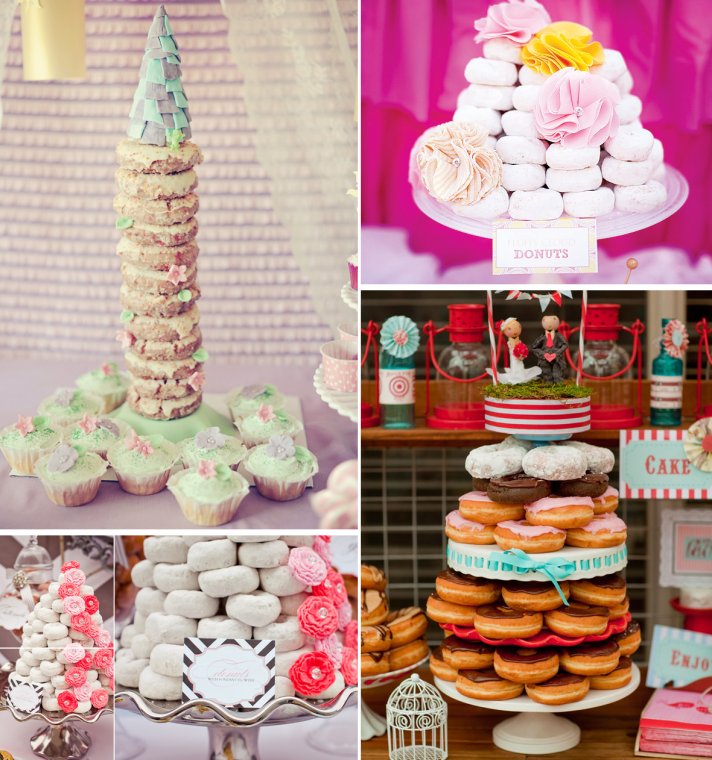 wedding cake alternatives Donut Cakes