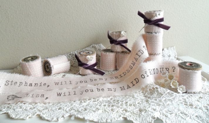 Unique Wedding Ideas to say Will You Be My Bridesmaid ribbon