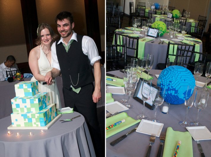 Geeky Wedding Ideas 8 bit cake