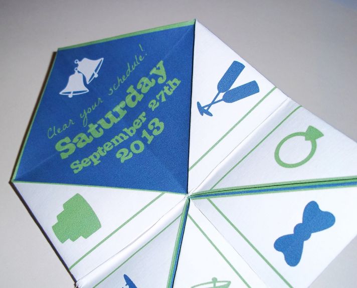 Cootie Catcher Wedding Save the Date