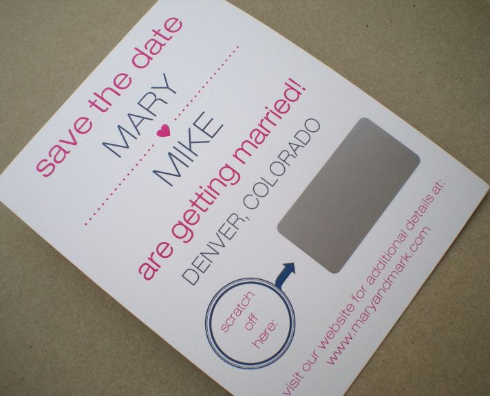 Scratch Off Modern Save the Date