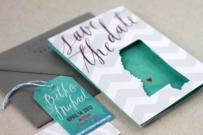 Travel Cutout Wedding Save the Date