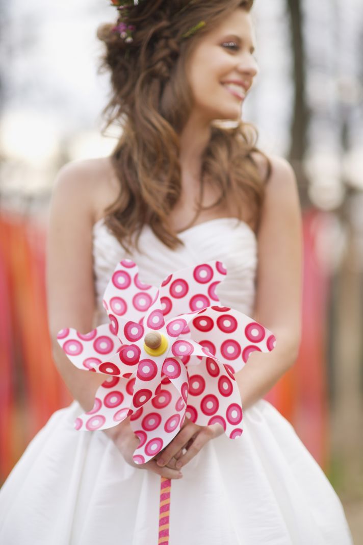 Alternative Bridal Bouquet Pin Wheel