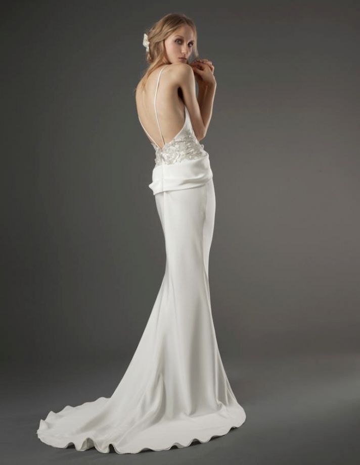 elizabeth fillmore wedding dress open back silk