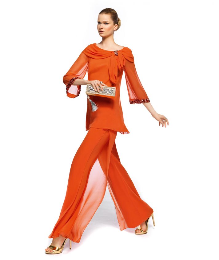 Orange MOB attire pants suit
