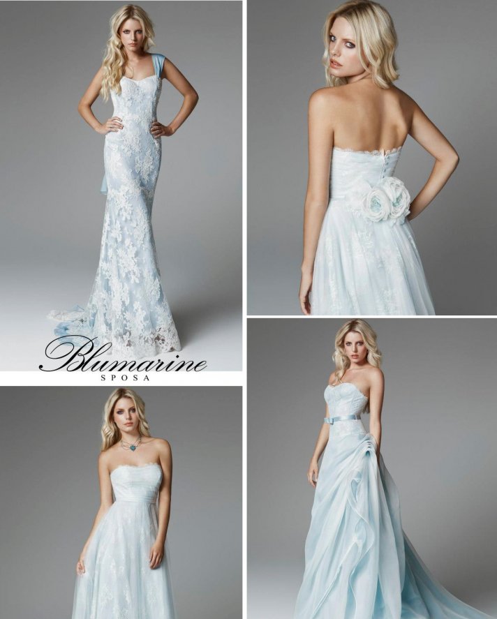 Light blue wedding dresses for 2013