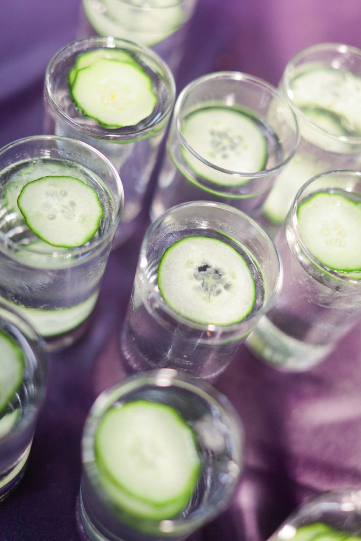 Cucumber Water for Wedding Reception Refreshments