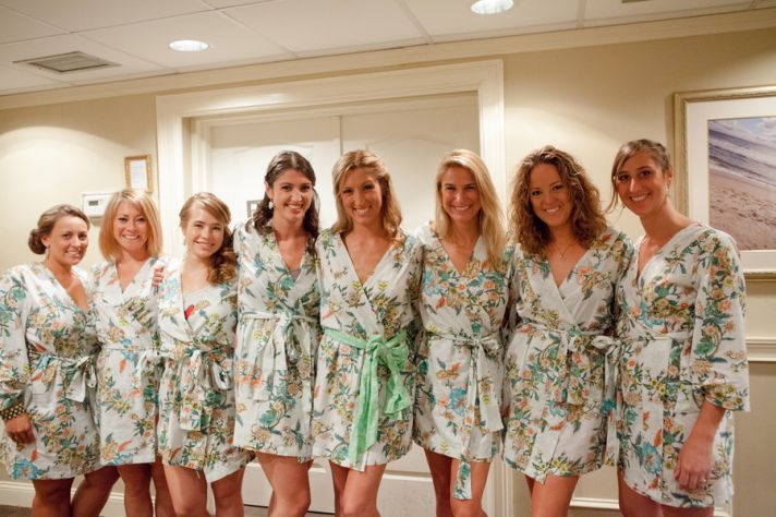 Real Wedding Long Island Throo Williams Photography by Verdi Bridesmaids Bathrobes