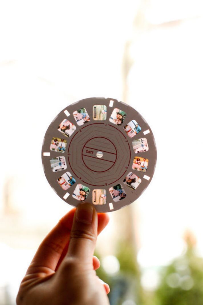 photo reel unique wedding save the date