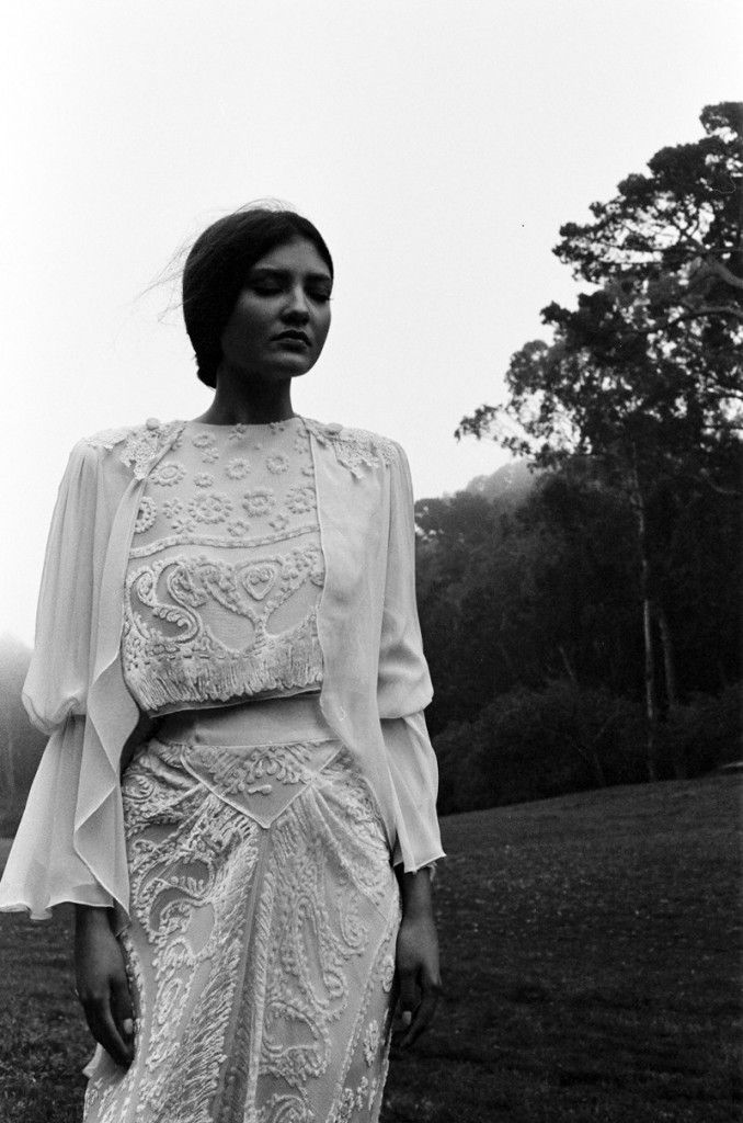 vintage crochet wedding dress and cape