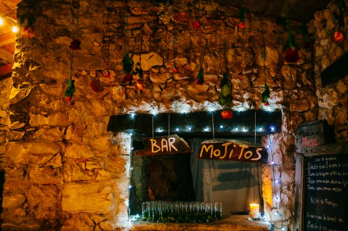 Rustic French outdoor bar