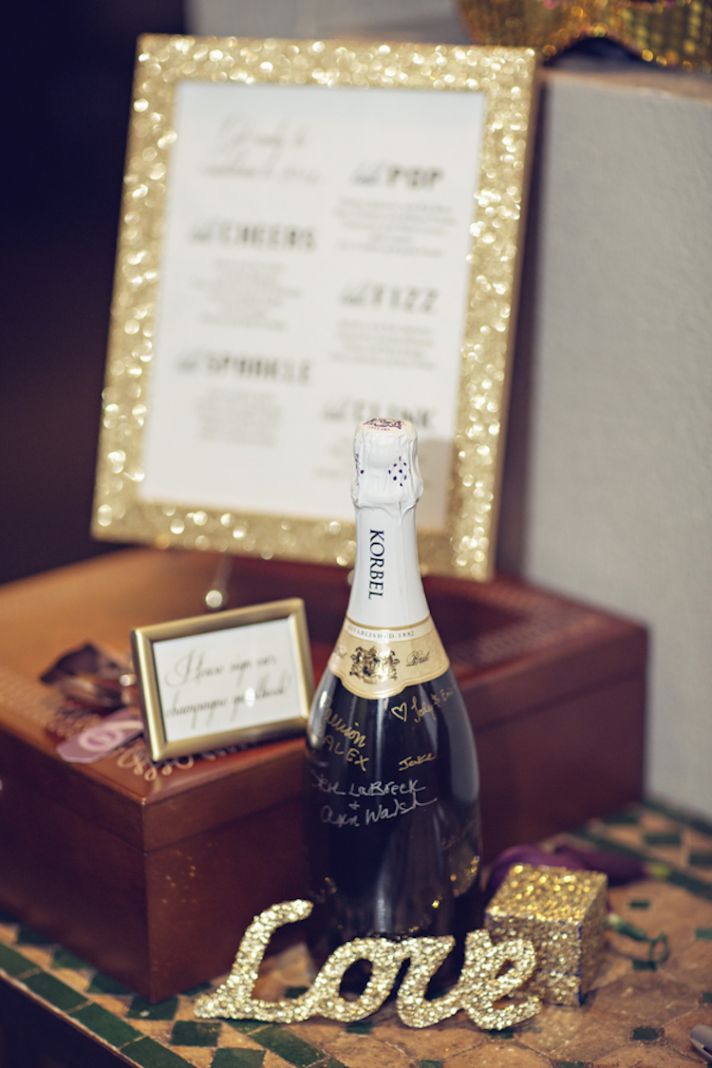 Champagne Bottle Guest Book