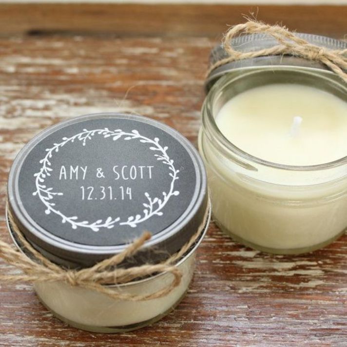 Customized Candle as Wedding Favor