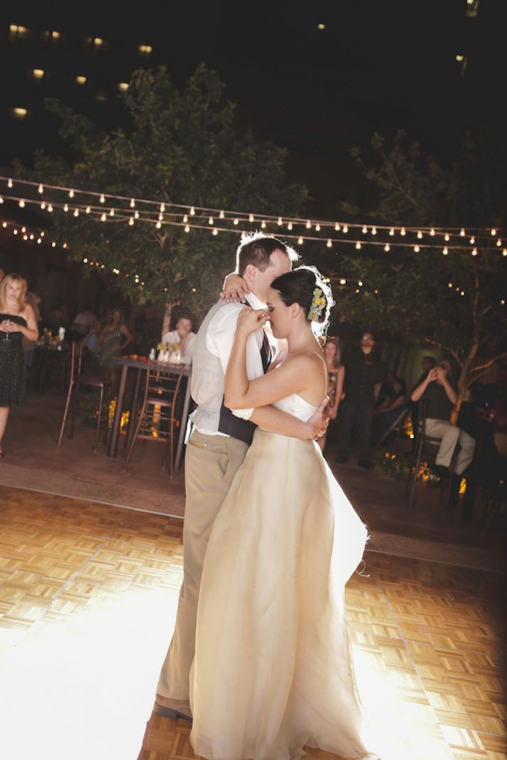 First Dance Under String Lights
