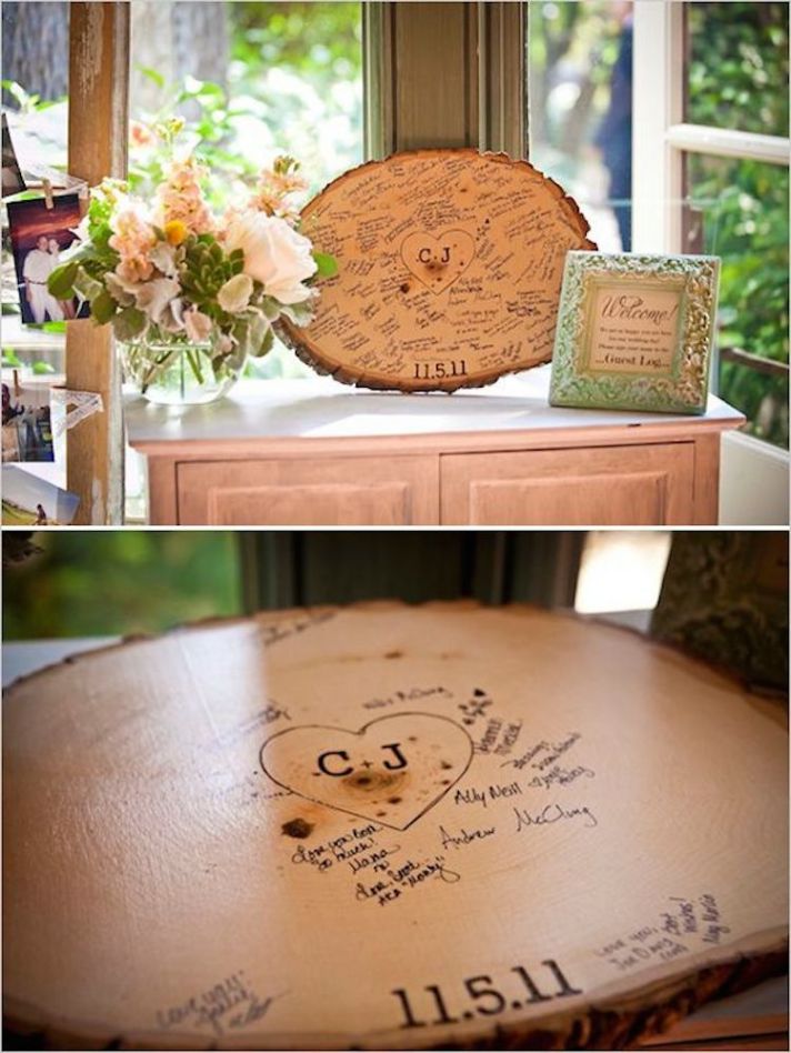 Tree Stump Guest Book