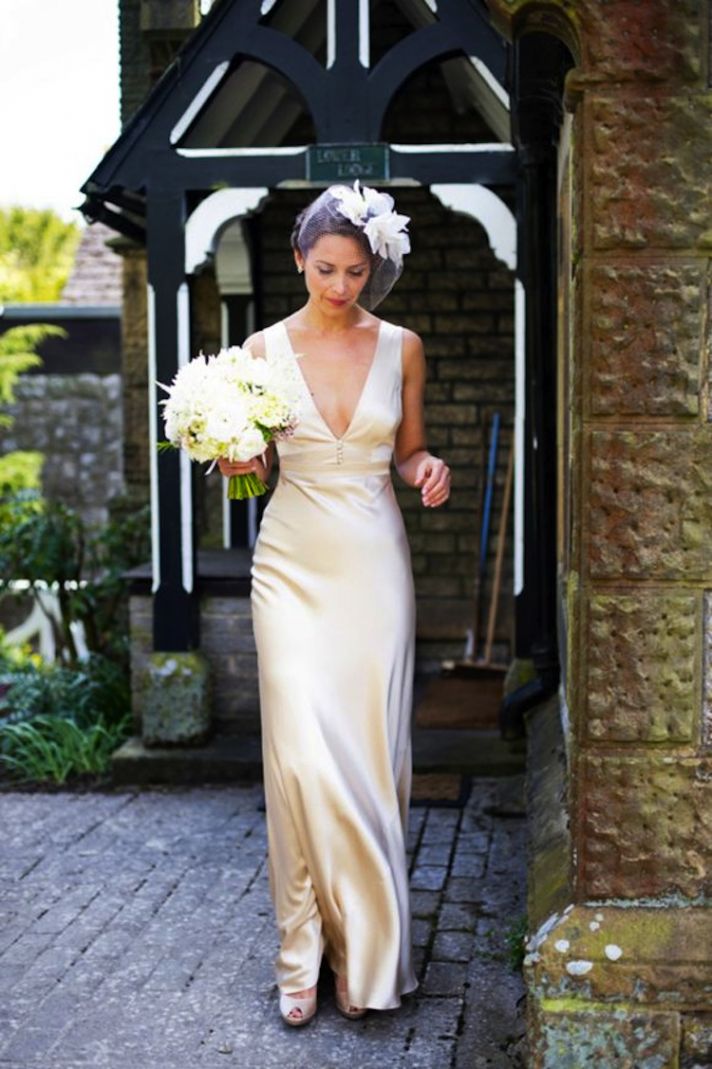 A Lovely Gold Satin Dress