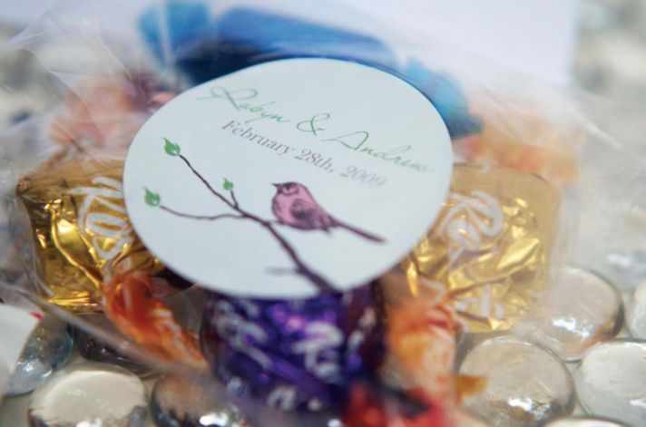 Beautiful garden wedding theme sticker for favors & gifts