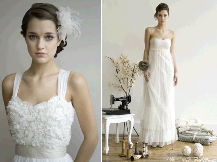 Romantic old world wedding dresses by Elizabeth Dye