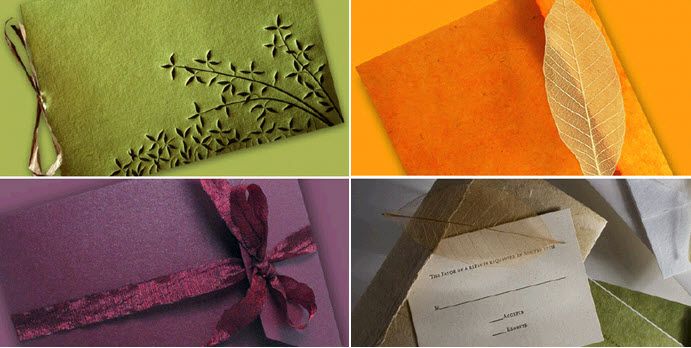 Beautiful recycled and sustainable wedding paper from InviteSite